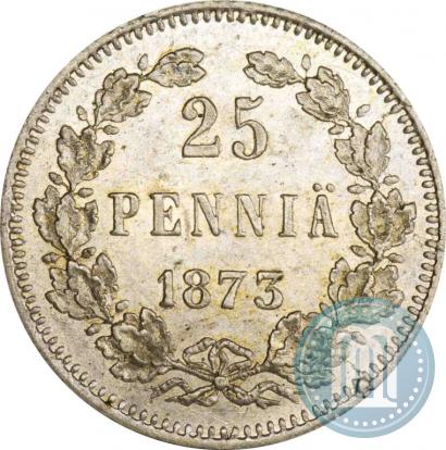 Фото 25 пенни 1873 года S 