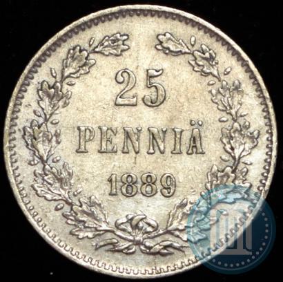 Picture 25 pennia 1889 year L 