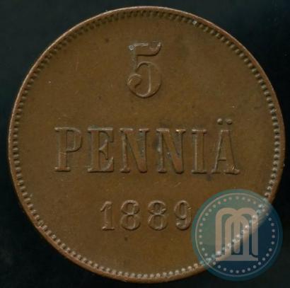 Picture 5 pennia 1889 year  