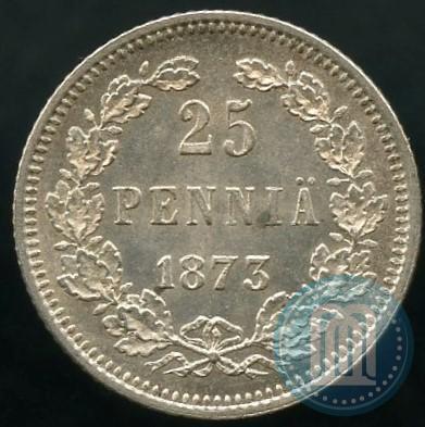 Фото 25 пенни 1873 года S 