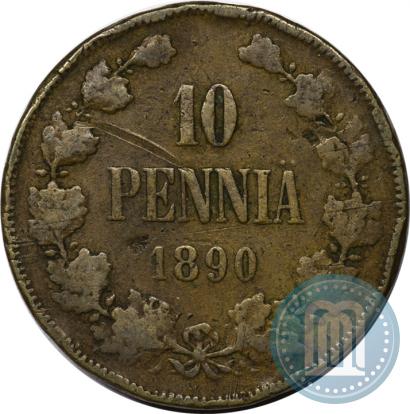 Picture 10 pennia 1890 year  