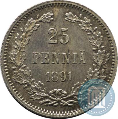 Picture 25 pennia 1891 year L 