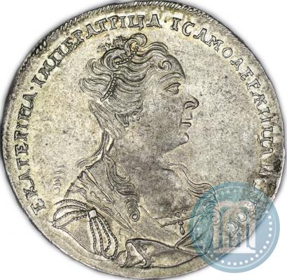 Picture 1 rouble 1726 year  "Moscow type, portrait turned to the right"