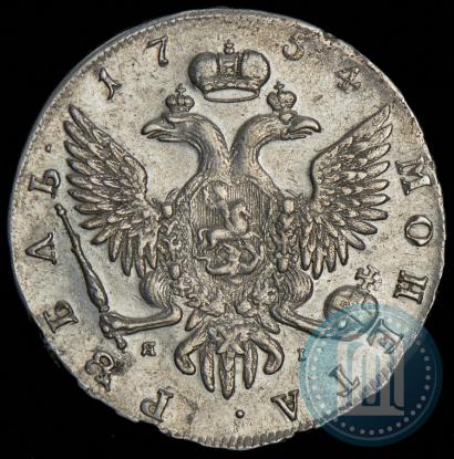 Picture 1 rouble 1754 year СПБ-ЯI "Portrait by Timothy Leeffkien"