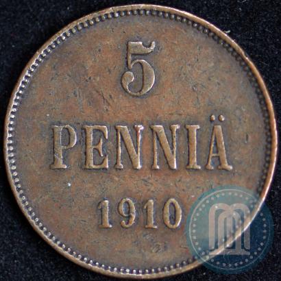 Picture 5 pennia 1910 year  