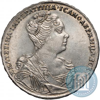 Picture 1 rouble 1727 year  "Moscow type, portrait turned to the right"