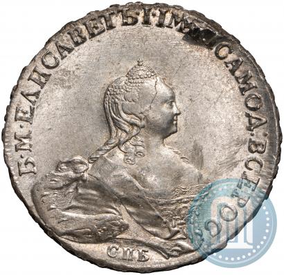 Picture 1 rouble 1754 year СПБ-IМ "Portrait by Benjamin Scott"