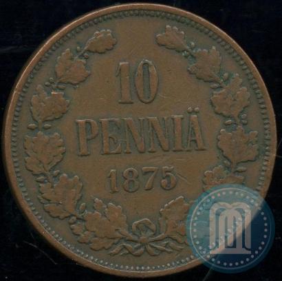 Picture 10 pennia 1875 year  