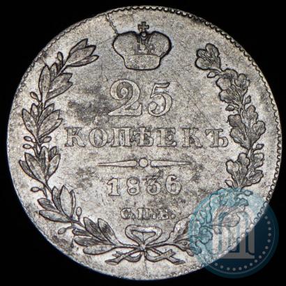 Фото 25 копеек 1836 года СПБ-НГ 