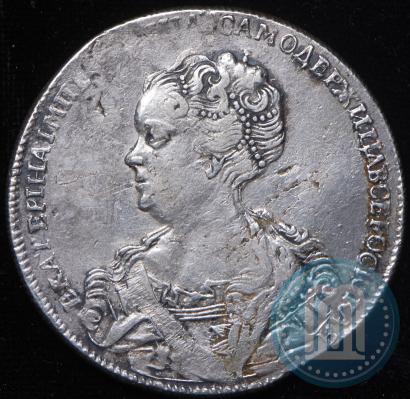 Picture 1 rouble 1725 year СПБ "Petersburg type, portrait turned to the left"