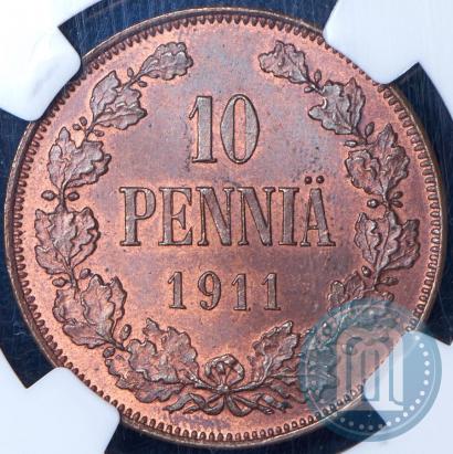 Picture 10 pennia 1911 year  