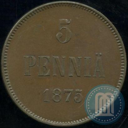 Picture 5 pennia 1875 year  