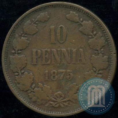 Picture 10 pennia 1875 year  