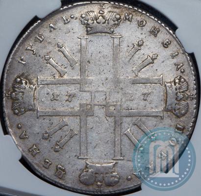 Picture 1 rouble 1727 year  "Monogram on the reverse. Pattern"