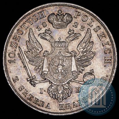 Picture 10 złotych 1823 year IB 