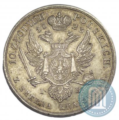 Picture 10 złotych 1823 year IB 