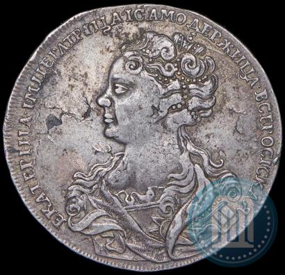 Picture 1 rouble 1725 year  "Moscow type, portrait turned to the left"