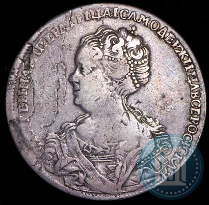 Picture 1 rouble 1725 year СПБ "Petersburg type, portrait turned to the left"