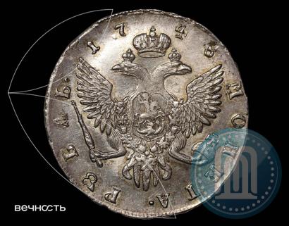 Picture 1 rouble 1748 year СПБ 