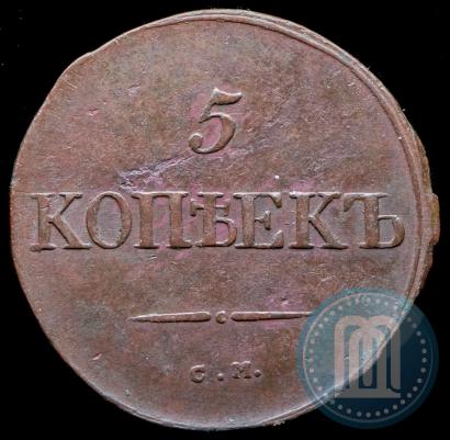 Picture 5 kopecks 1834 year СМ 