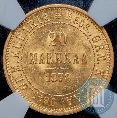 Picture 20 markkaa 1878 year S 