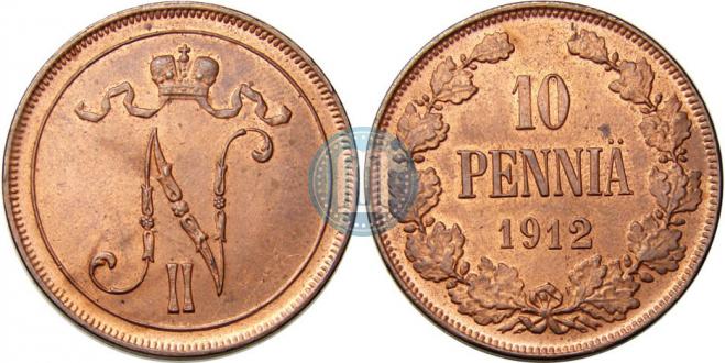 10 pennia 1912 year