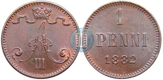 1 penni 1882 year