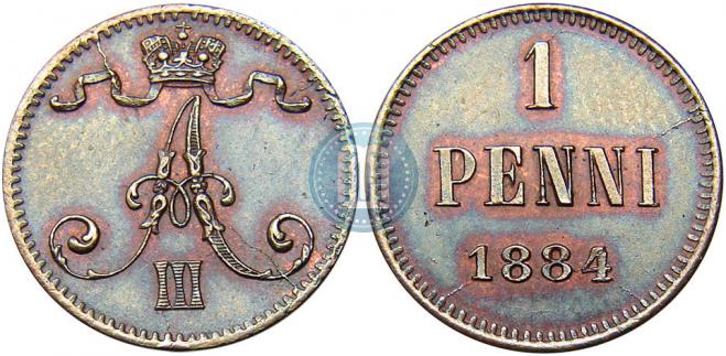 1 penni 1884 year