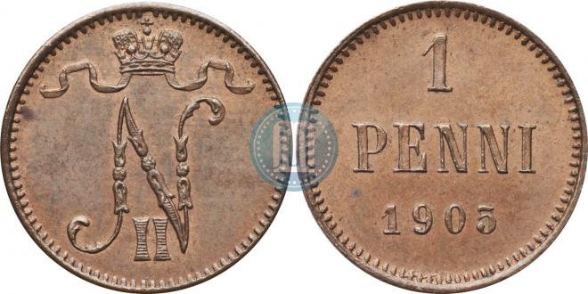 1 penni 1905 year