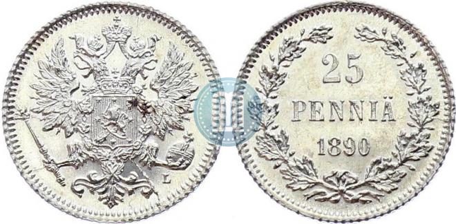 25 pennia 1890 year