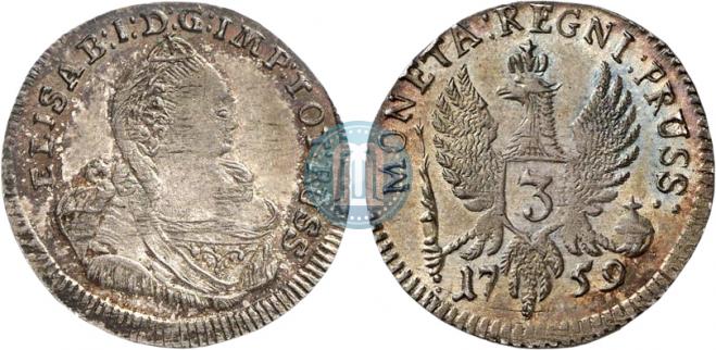 3 grosze 1759 year