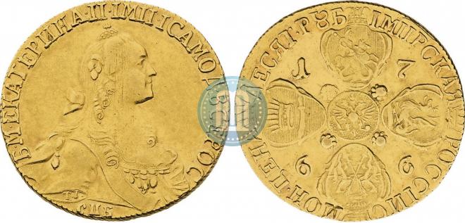 5 roubles 1766 year