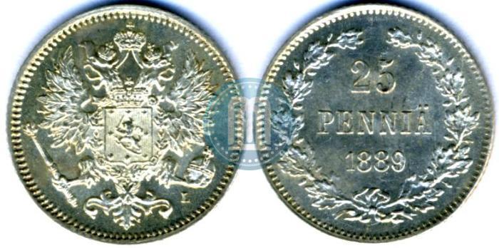 Picture 25 pennia 1889 year L 