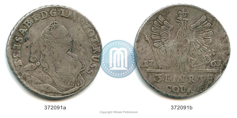 Picture 1/3 Thaler 1761 year  