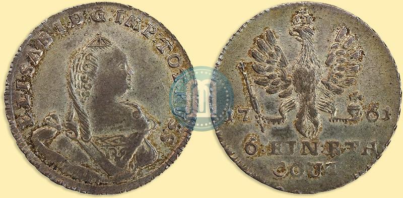 Picture 1/6 Thaler 1761 year  