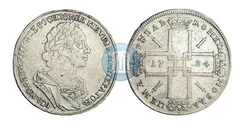 Picture 1 rouble 1724 year  "Portrait in ancient armour"