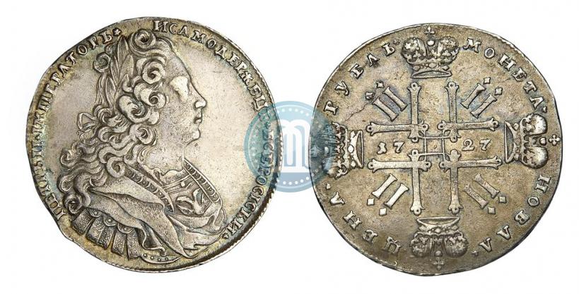 Picture 1 rouble 1727 year  "Moscow type"