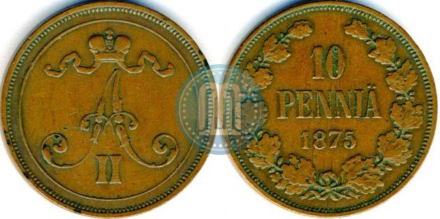 Picture 10 pennia 1875 year  