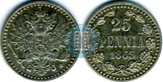 Picture 25 pennia 1865 year S 