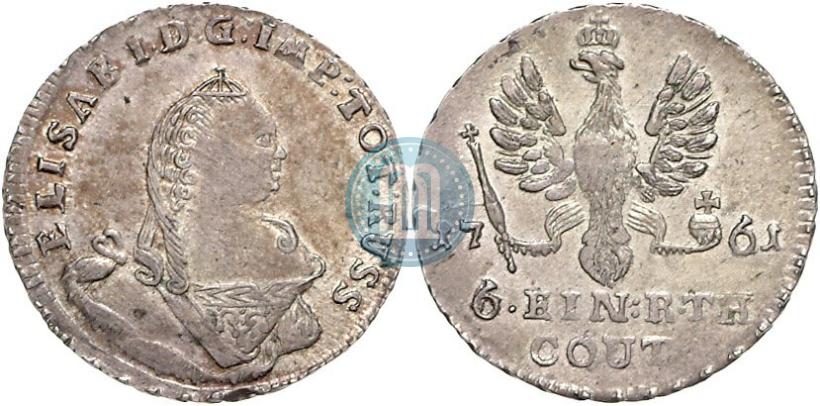 Picture 1/6 Thaler 1761 year  