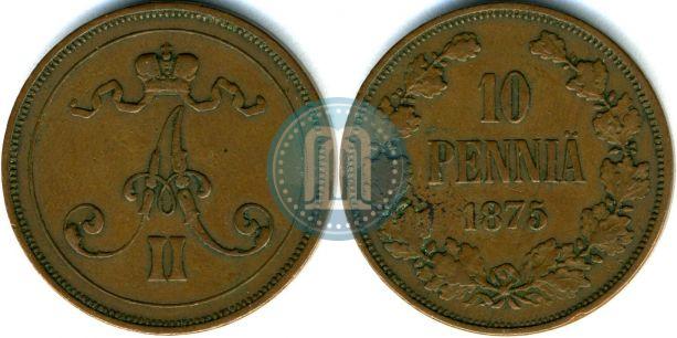 Picture 10 pennia 1875 year  