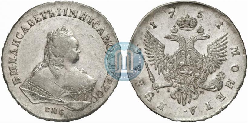 Picture 1 rouble 1751 year СПБ-IМ 