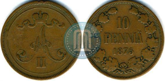 Picture 10 pennia 1875 year  