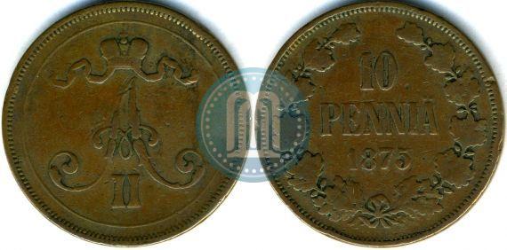 Picture 10 pennia 1875 year  