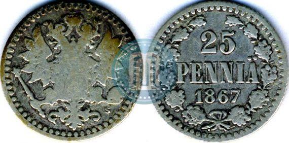 Picture 25 pennia 1867 year S 