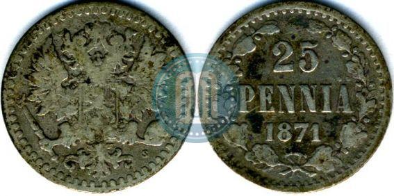 Фото 25 пенни 1871 года S 