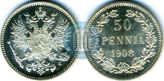 Picture 50 pennia 1908 year L 