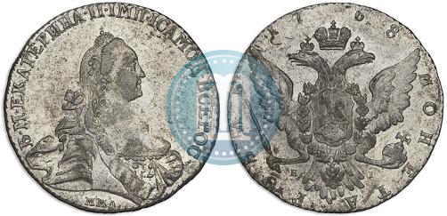 Picture 1 rouble 1768 year ММД-EI 