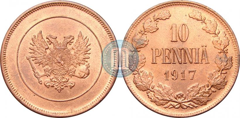 Picture 10 pennia 1917 year  