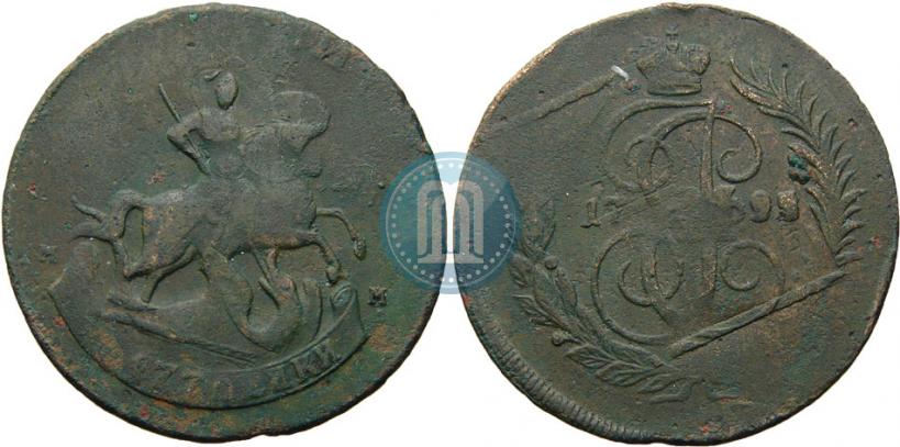 Фото 2 копейки 1795 года ММ 